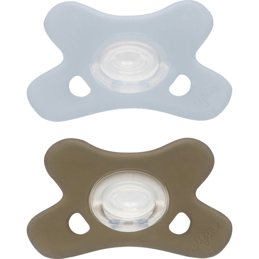 Difrax Fopspeen Natural Siliconen 0-6M Ice/Clay 2 stuks