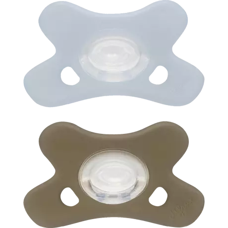 Difrax Fopspeen Natural Siliconen 0-6M Ice/Clay 2 stuks