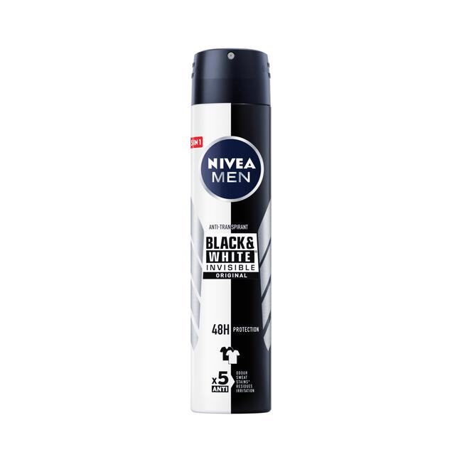 NIVEA MEN Black & White Invisible Deodorant Spray 200 ML
