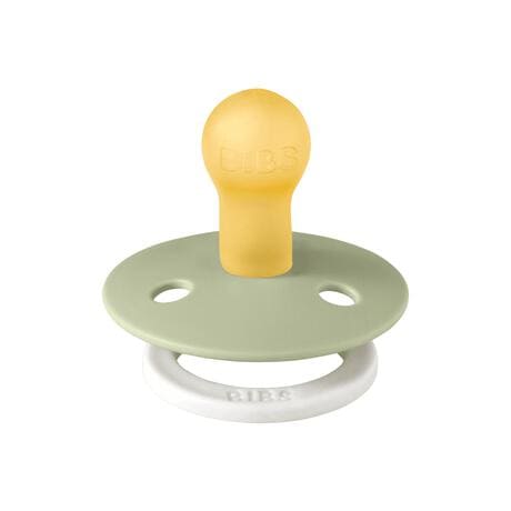 BIBS Glow in the dark Fopspeen Two Pack Natuurlijk Rubber Sage/Vanilla Maat 1