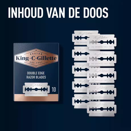 King C. Gillette Double Edge Navulmesjes 10 Stuks