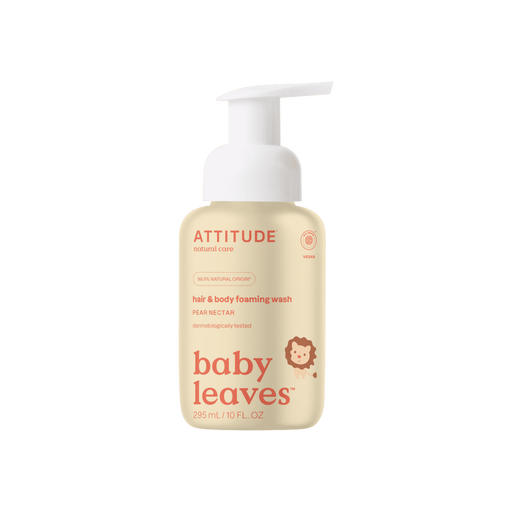 ATTITUDE Baby Leaves 2-in-1 Peer & Nectar Haar & Body Foaming Zeep 295 ML