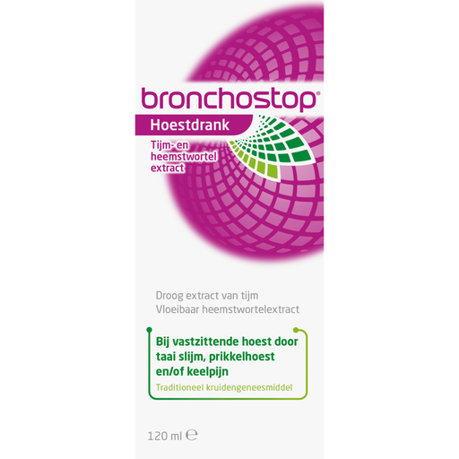 Bronchostop Hoestdrank bij Vastzittende Hoest en Keelpijn 120 ML
