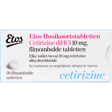 Etos Hooikoortstabletten Cetirizine DiHCl 10 mg 30 stuks