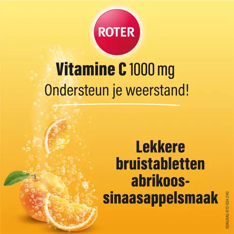 Roter Vitamine C 1000 MG Abrikoos Sinaasappel Bruistabletten 40 stuks