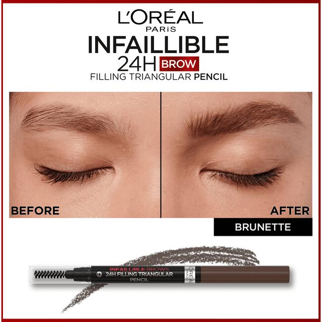 L'Oréal Paris Infaillible 24H Brow Filling Triangular Wenkbrauwpotlood 3.0 Brunette