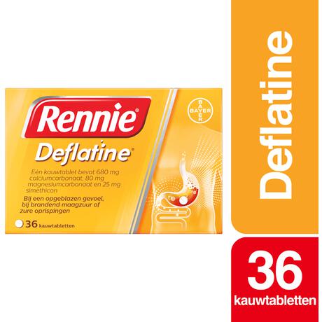 Rennie Deflatine Kauwtabletten Bij Opgeblazen Gevoel Of Winderigheid 36 Stuks