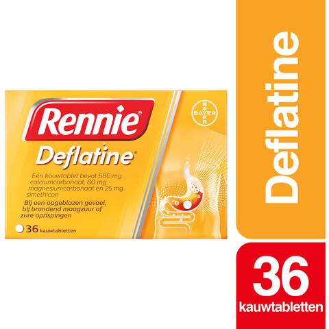 Rennie Deflatine Kauwtabletten Bij Opgeblazen Gevoel Of Winderigheid 36 Stuks