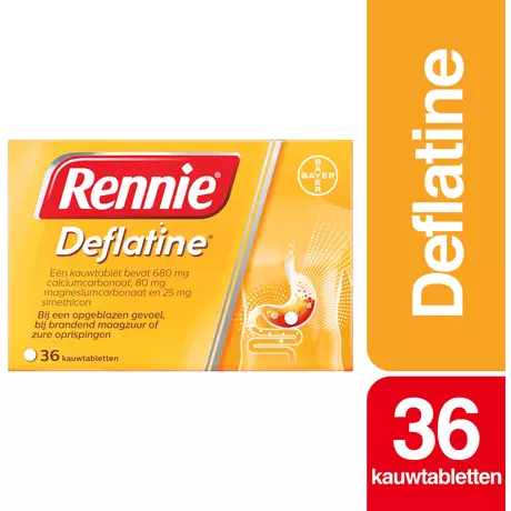 Rennie Deflatine Opgeblazen Gevoel Of Winderigheid Kauwtabletten 36 stuks
