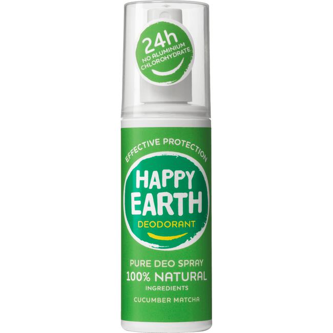 Happy Earth 100% Natuurlijke Deodorant Spray Cucumber Matcha