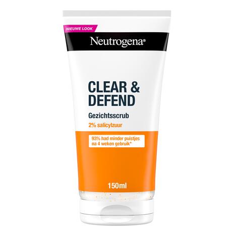 Neutrogena Clear & Defend Face Scrub Acne en Onzuivere Huid 150 ML