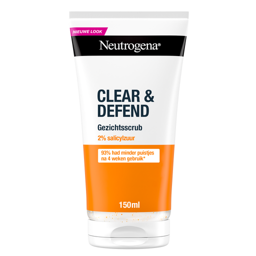 Neutrogena Clear & Defend Face Scrub Acne en Onzuivere Huid 150 ML