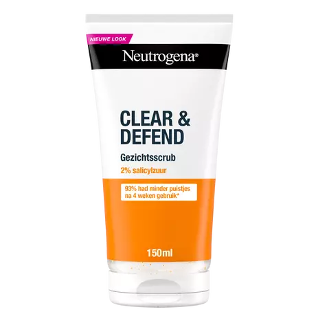 Neutrogena Clear & Defend Face Scrub Acne en Onzuivere Huid 150 ML