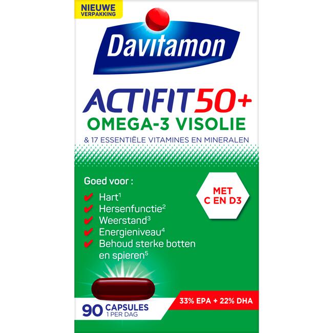Davitamon Actifit 50+ Omega-3 Visolie Capsules