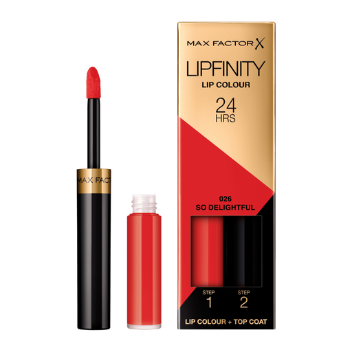 Max Factor Lipfinity Lip Colour 2-Step Long Lasting Lipstick 026 So Delight
