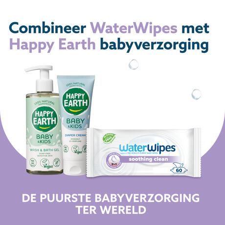 WaterWipes Soothing Clean Billendoekjes 12x60 stuks