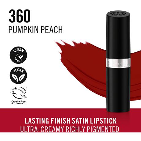 Rimmel London Lasting Finish Satin Lippenstift 360 Pumpkin Peach 4 G