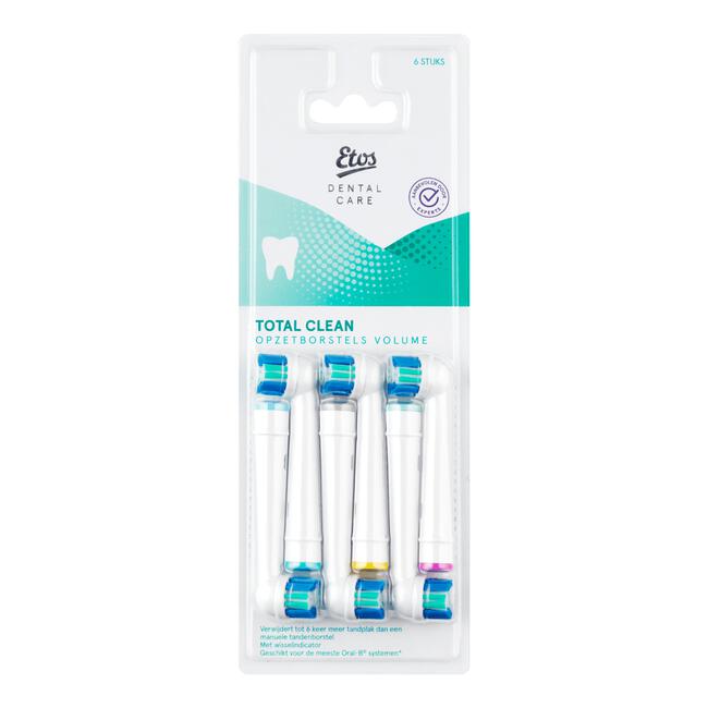 Etos Opzetborstel Total Clean 6 stuks
