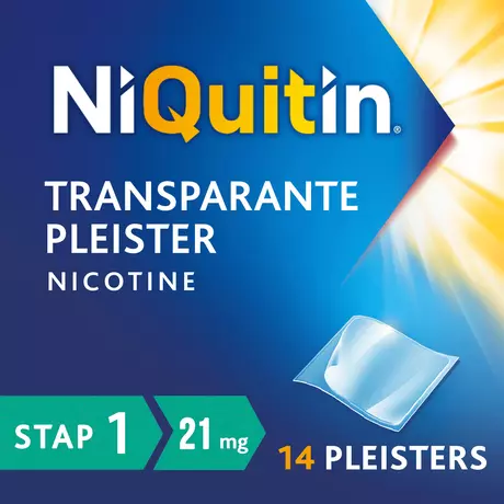 NiQuitin Clear 21 MG Transparante Nicotinepleisters Stap 1 14 stuks
