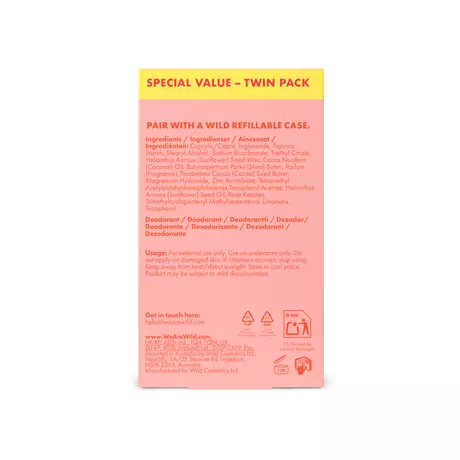Wild Honey & Cactus Deodorant Refill Value Pack 80 gram&nbsp;