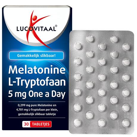 Lucovitaal Melatonine L-Tryptofaan 5 MG 30 stuks