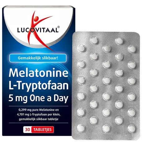 Lucovitaal Melatonine L-Tryptofaan 5 MG 30 stuks