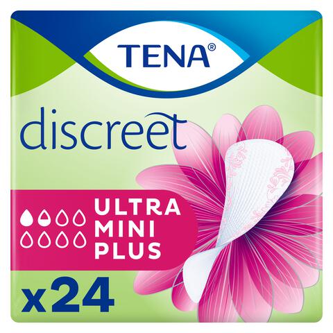 TENA Discreet Ultra Mini Plus Incontinentie Inlegkruisjes 24 stuks 
