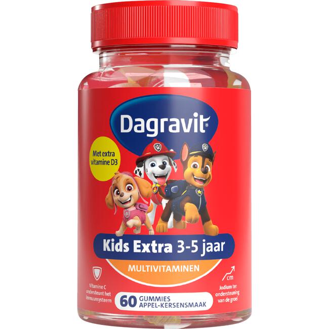 Dagravit Kids Xtra Paw Patrol 3-5 jaar 60 gummies