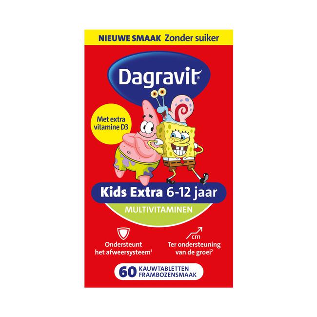 Dagravit Kids Multivitaminen Xtra 6-12 jaar 60 stuks