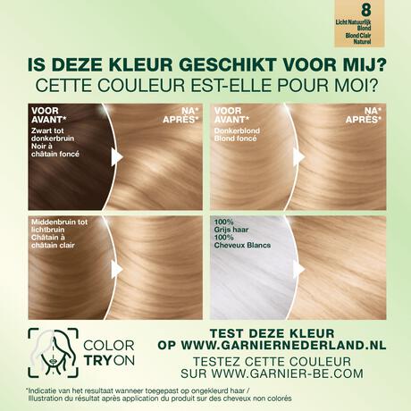 Garnier Nutrisse Crème Permanente Haarverf 8 Lichtblond