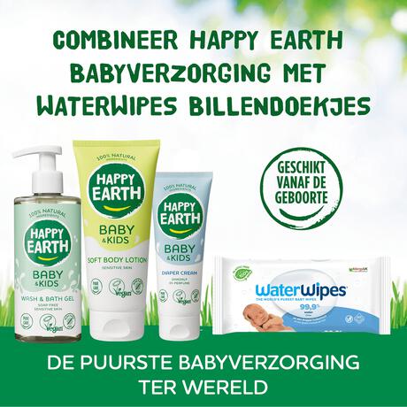 Happy Earth Zeepvrije Was & Badgel Baby & Kids 300 ml