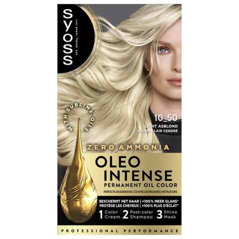Syoss Oleo Intense  Permanente Haarkleuring 10-50 Licht Asblond