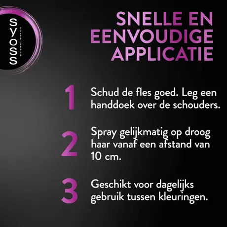 Syoss Uitgoeispray Zwart 120 ML
