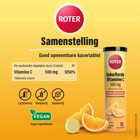 Roter gebufferde vit C 500mg 24st