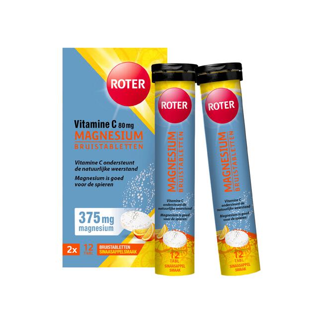 Roter Magnesium Bruistablet met Vitamine C