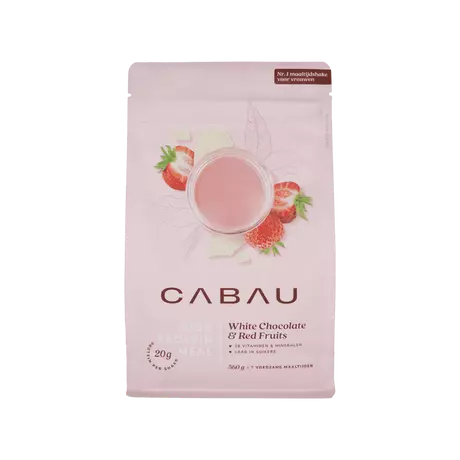 Cabau High Protein Meal White Chocolate Red Fruits 560 gram