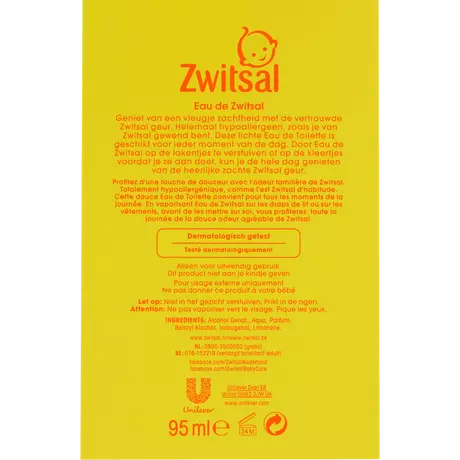 Zwitsal Eau De Toilette 95 ML