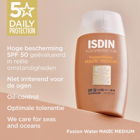 ISDIN Fusion Water Color Zonnebrand Gezicht Medium SPF50 50 ML