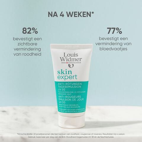 Louis Widmer Skinexpert Anti-Roodheid Dagemulsie UV SPF30 Zonder Parfum 50 ML