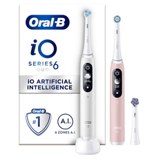 Oral-B iO 6 Wit & Roze 2 Elektrische Tandenborstels By Braun