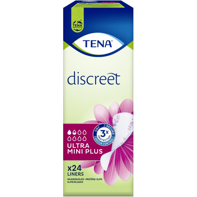 TENA Discreet Ultra Mini Plus Incontinentie Inlegkruisjes 24 stuks
