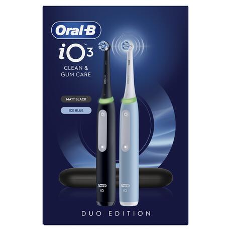Oral-B iO 3 Zwart & Blauw Duo Elektrische Tandenborstels