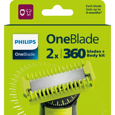 Philips OneBlade 360 Navulmesjes + Body kit QP624/50 2 stuks