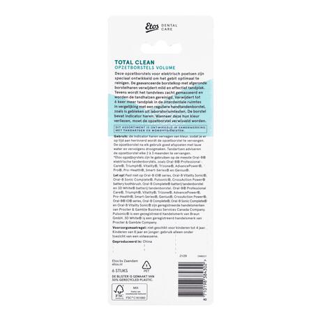 Etos Opzetborstel Total Clean 6 stuks