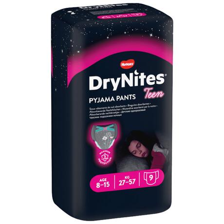 DryNites Vrolijke Luierbroekjes Meisjes 9 tot 13 Jaar (27 - 57 kg) 9 stuks
