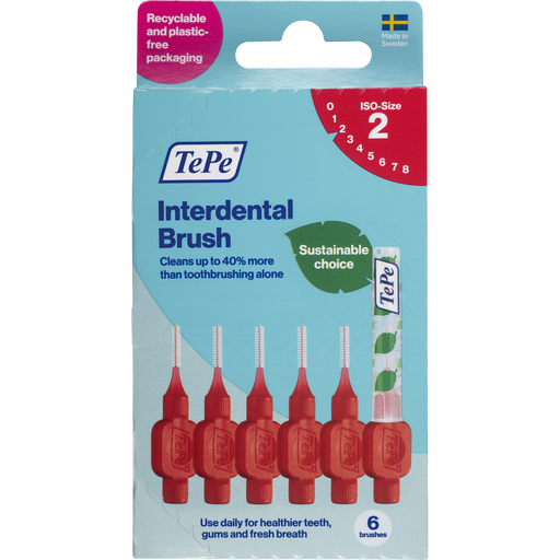 TePe Interdentale Ragers Original Rood ISO Maat 2 0,5 mm 6 stuks
