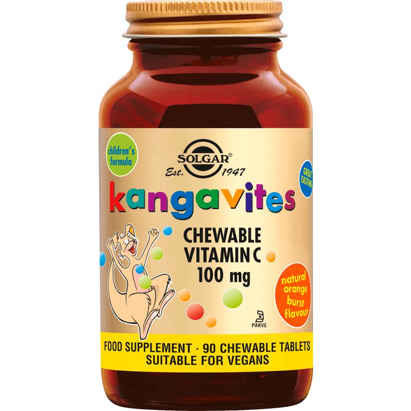 Solgar Kangavites Vitamine C 100 MG Kauwtabletten 90 stuks