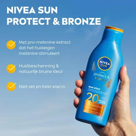 NIVEA SUN Zonnebrand Protect & Bronze Zonnemelk SPF 20 200 ML