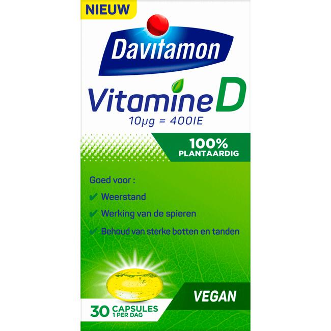 Davitamon Vitamine D Vegan 1 per Dag 30 Stuks