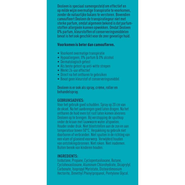 Deoleen Sensitive Anti-Transpirant Deodorant Spray 150 ML
